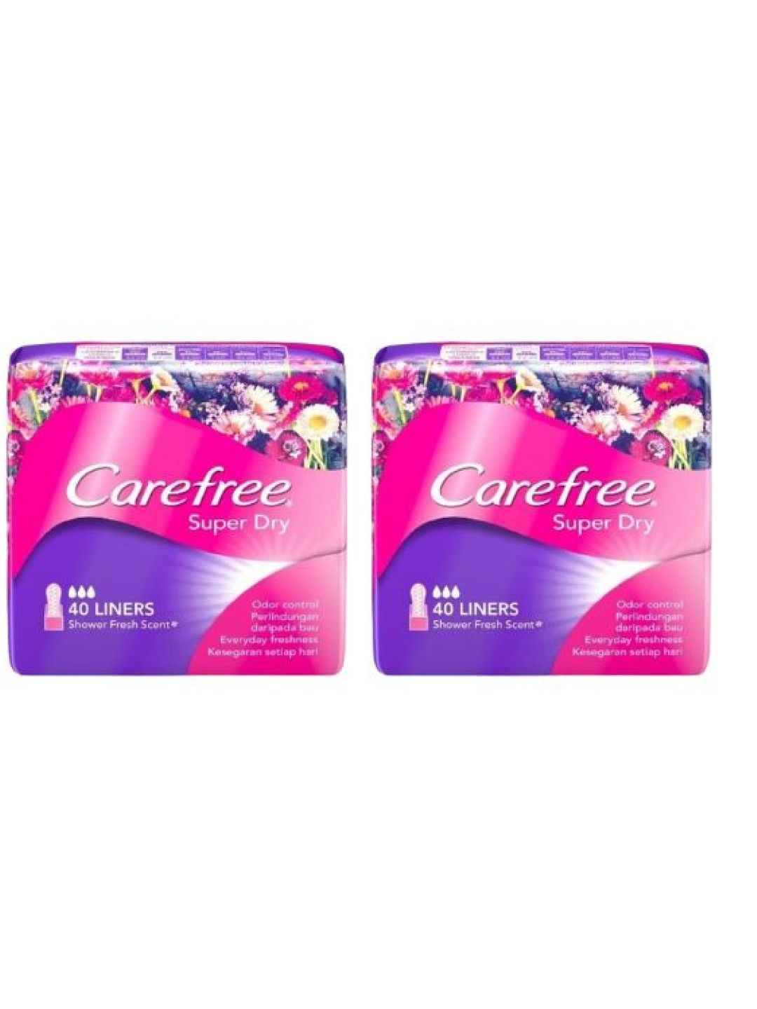 Carefree Super Dry Panty Liners (40s) x 2 edamama